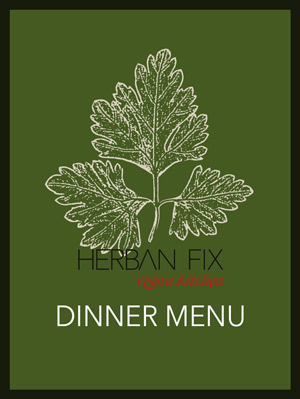 Dinner Menu Herban Fix Restaurant